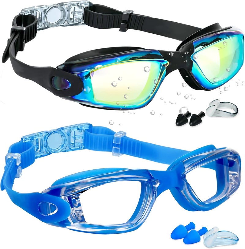 EWPJDK Swim Goggles - 2 Pack Swimming Goggles Anti Fog No Leaking For Adult Women Men - Image 1